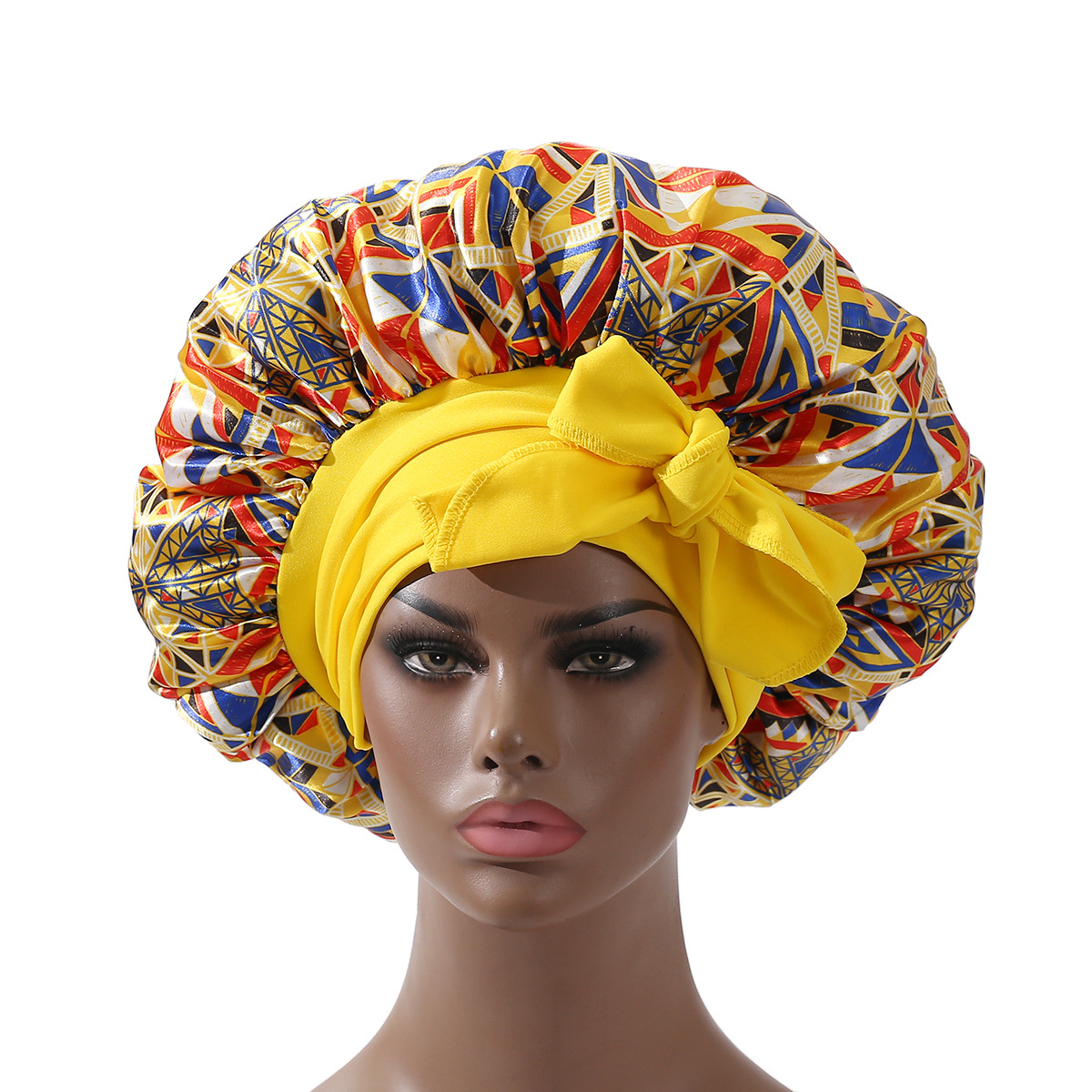 Bonnet de douche en Satin pour femmes, Extra Large, à longue queue, Style africain, imprimé, pour dormir