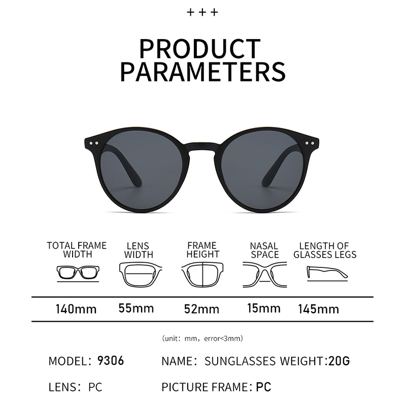 Lunettes de soleil rondes classiques pour femmes et hommes, monture de lunettes mate Simple et tendance, pour la conduite en plein air, accessoire UV400