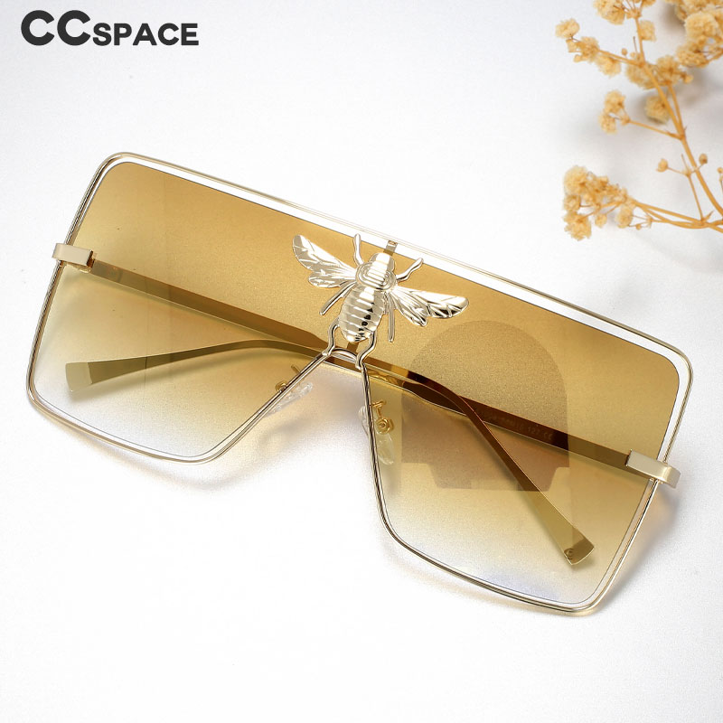 51008 luxe métal grande abeille lunettes de soleil hommes femmes marque lunettes carrées hommes luxe lunettes de soleil Uv400 lunettes de mode