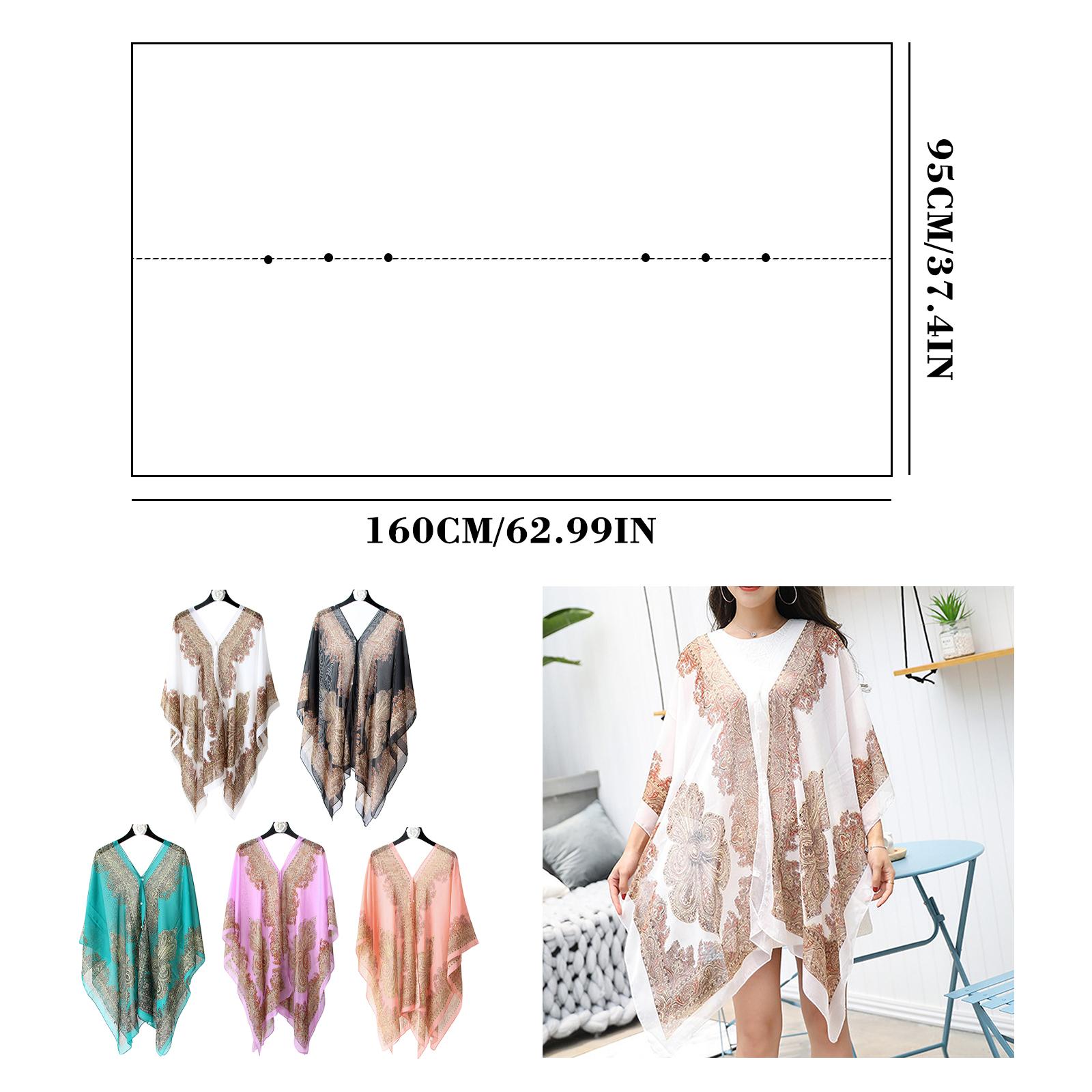 Châle de protection solaire pour femme, écharpe en soie de chiffon à motif cachemire, serviette de plage polyvalente à ourlet fendu, écharpe-muffler d'été en chiffon
