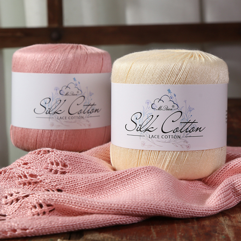 Kit de Matériaux DIY pour Chaussures en Dentelle au Crochet d'Été, Fil Fin Brillant en Soie, Écharpe d'Épaule, Micro-Hook, Fil de Coton, Pull à Manches Courtes