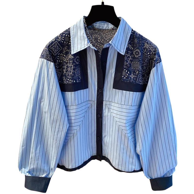 Chemise rayée à manches longues pour femmes, Design Chic, chemises amples rétro décontractées, polyvalentes, à la mode, nouvelle collection printemps automne