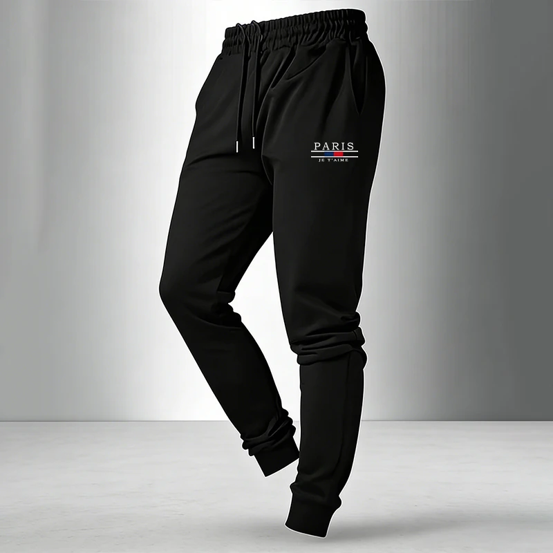 Ensemble homme T-shirt et pantalon de survêtement imprimé Paris, tenue décontractée d'été à manches courtes pour la maison et l'extérieur, tailles S-3XL