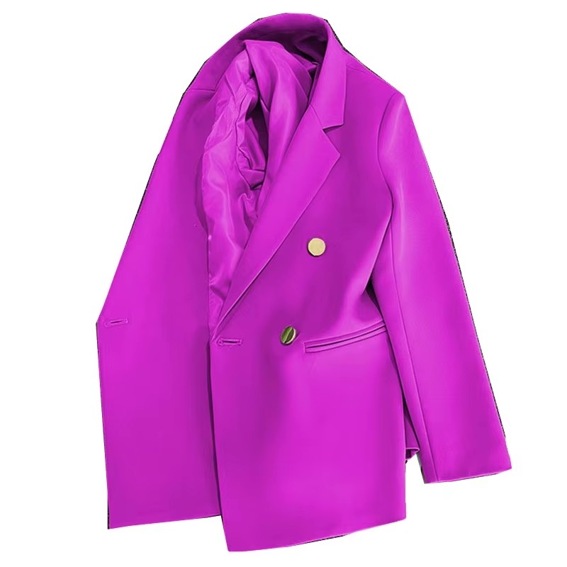 33 couleurs mode costume veste femmes Double boutonnage Blazers décontracté hauts Streetwear dame costume manteau bureau vêtements d'extérieur printemps automne