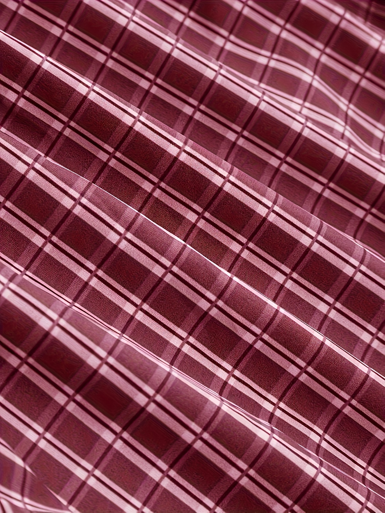 Chemise boutonnée à manches courtes pour homme, chemise décontractée à carreaux rouges rétro, idéale pour les tenues d'été
