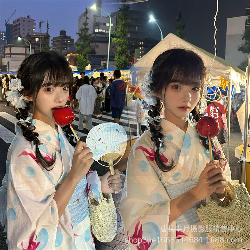 Nouveau Dieu fille Kimono Photo vêtements robe Style rétro traditionnel robe améliorée japonais camélia Kimono femmes