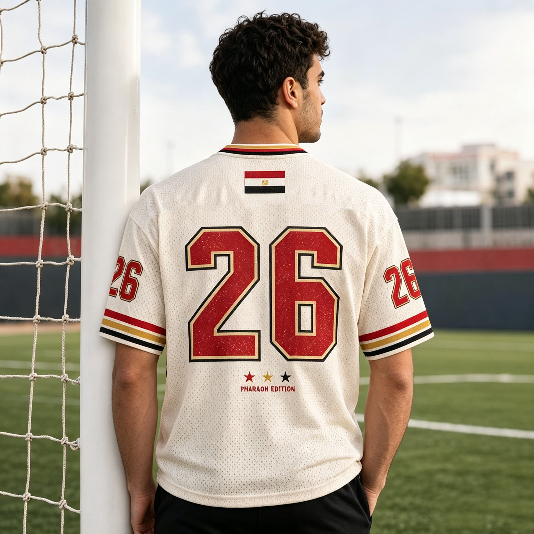 Maillot de football rétro Égypte 2026, T-shirt de sport et streetwear pour fans, respirant et à séchage rapide