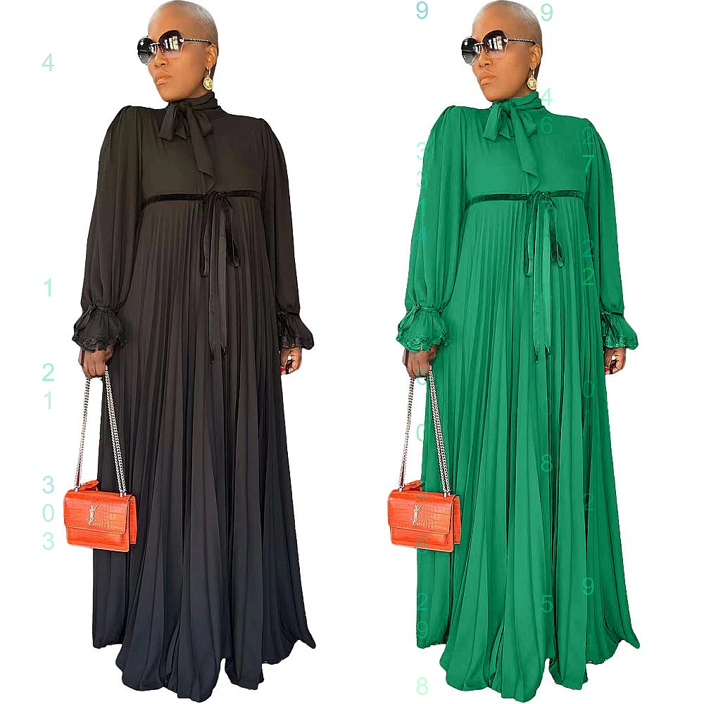 Robe longue plissée pour femme, collection Printemps-Été, combinaison, ensemble assorti, robe de soirée
