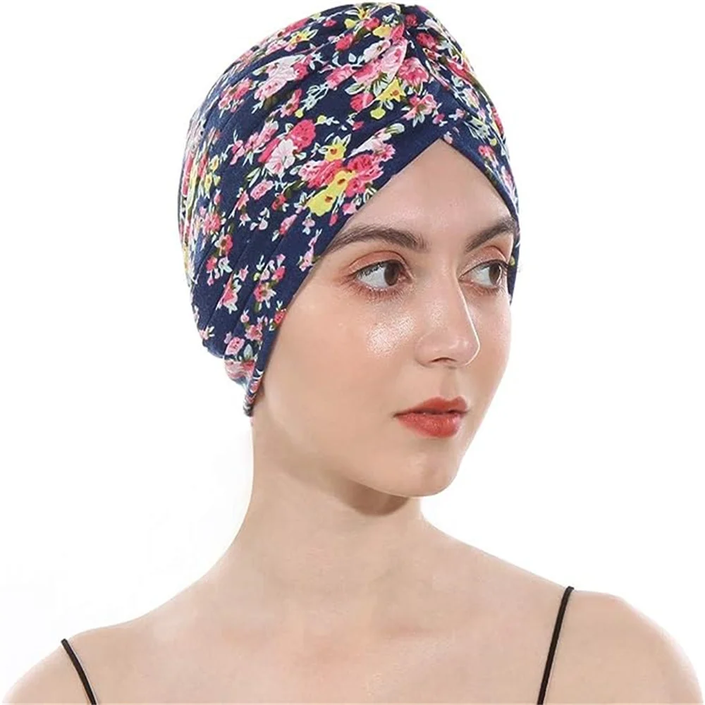 Turban Imprimé Floral Léopard pour Femme, Écharpe de Sauna Musulmane, Casquette Indienne, Enveloppe la Tête, Bandanas, Accessoires pour Cheveux