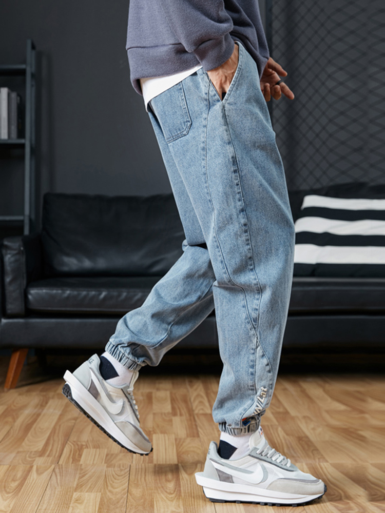 Jean de jogging grande taille pour hommes 6XL 7XL 8XL Streetwear noir bleu pantalon Cargo en Denim décontracté coton extensible jean conique pantalon Baggy