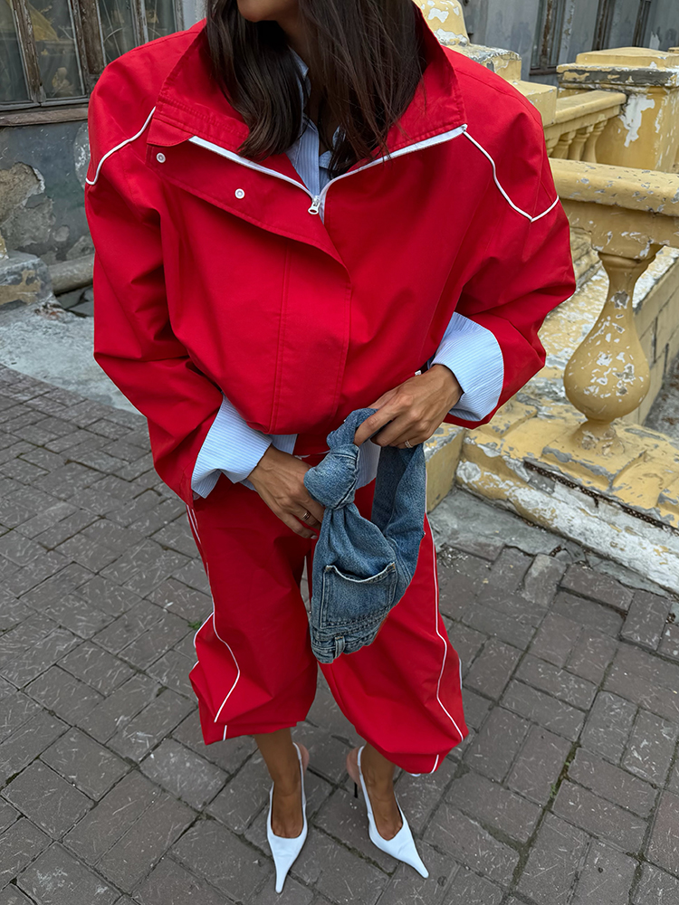 Ensemble pantalon en lin pour femme, deux pièces, chemise à col en V à manches longues, haut court, pantalon large à taille haute, ensemble assorti pour l'été