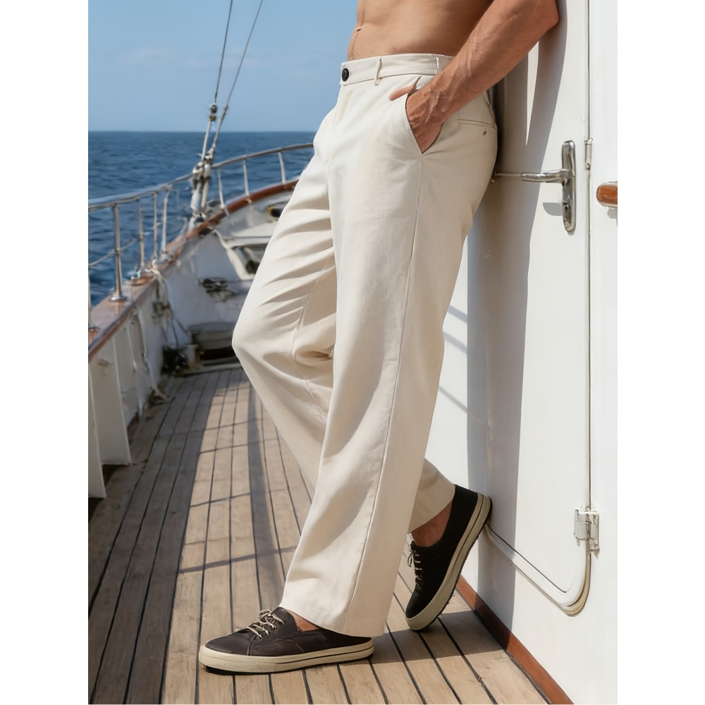 Pantalon de printemps pour homme FGKKS, marque tendance, nouveau modèle, coton respirant, pantalon droit pour homme, pantalon d'affaires, pantalon d'automne pour homme