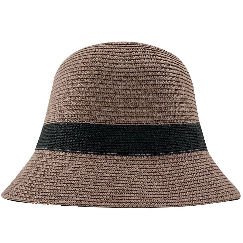 Chapeau de paille pour femmes, à la mode, pour le soleil, à visière, Style Panama, pour la plage, pour l'extérieur
