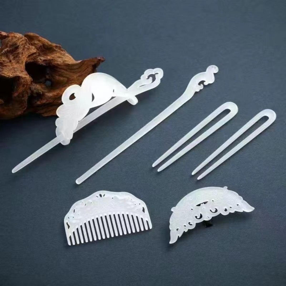 Perruque intégrée Hanfu style paresseux pour femmes anciennes, pour coiffure chignon, inspirée des robes des États Combatants et du cosplay Hanfu
