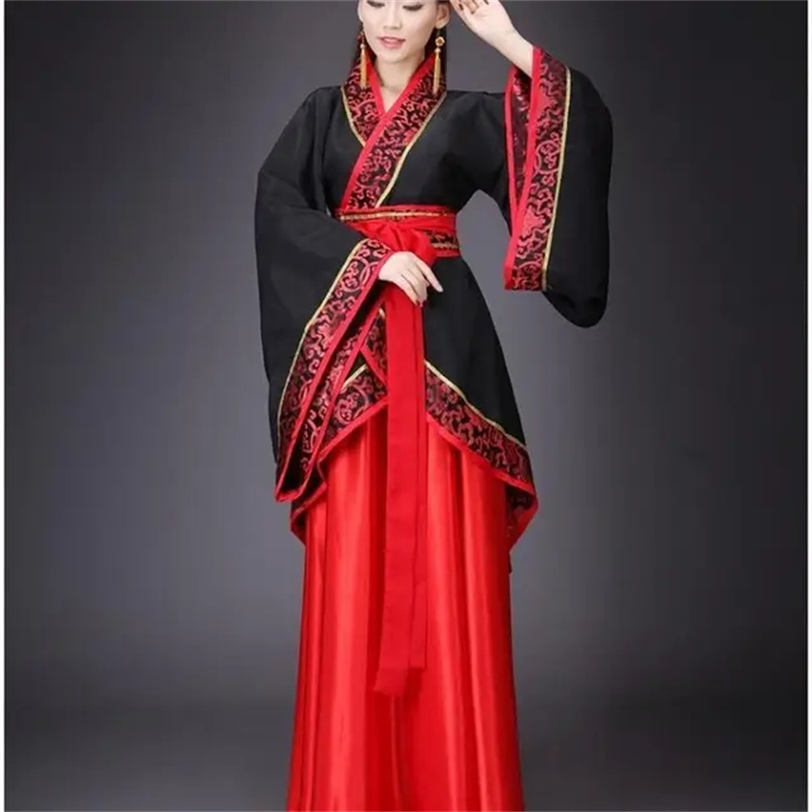 Robe traditionnelle chinoise Hanfu, ensemble de vêtements de Festival ancien pour femmes et hommes, robe de spectacle de danse folklorique à manches longues