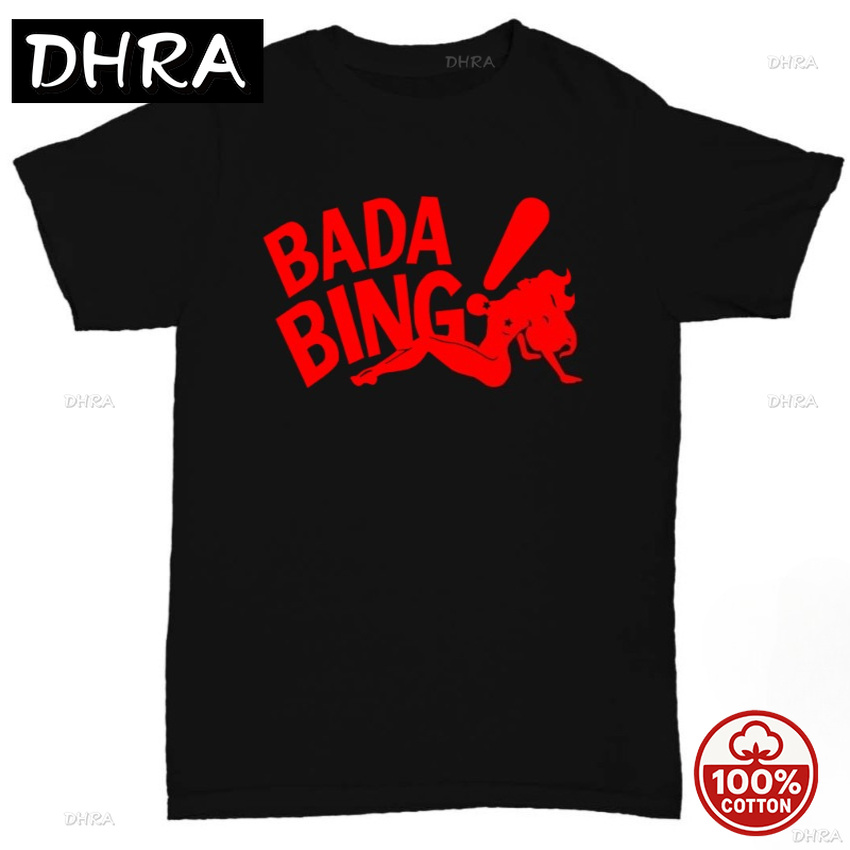 Bada Bing! T-shirts humoristiques pour hommes, en coton, à motif graphique vintage, col rond, manches courtes, unisexe, surdimensionnés, pour l'été