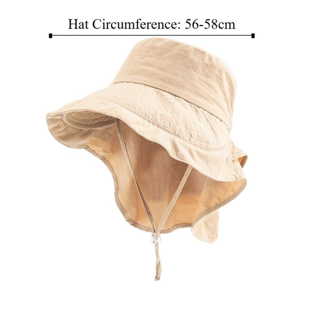 Chapeau de soleil réglable pour femme, à large bord, protection UV, chapeau de pêcheur avec protection du cou, idéal pour l'été