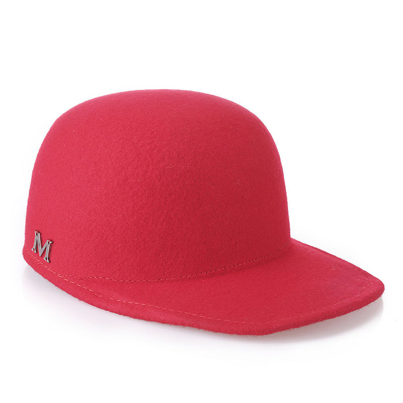 QBHAT – chapeau Fedora en laine pour femmes, chapeau avec lettre M, classique, en forme de dôme, pour l'extérieur, chaud, à la mode