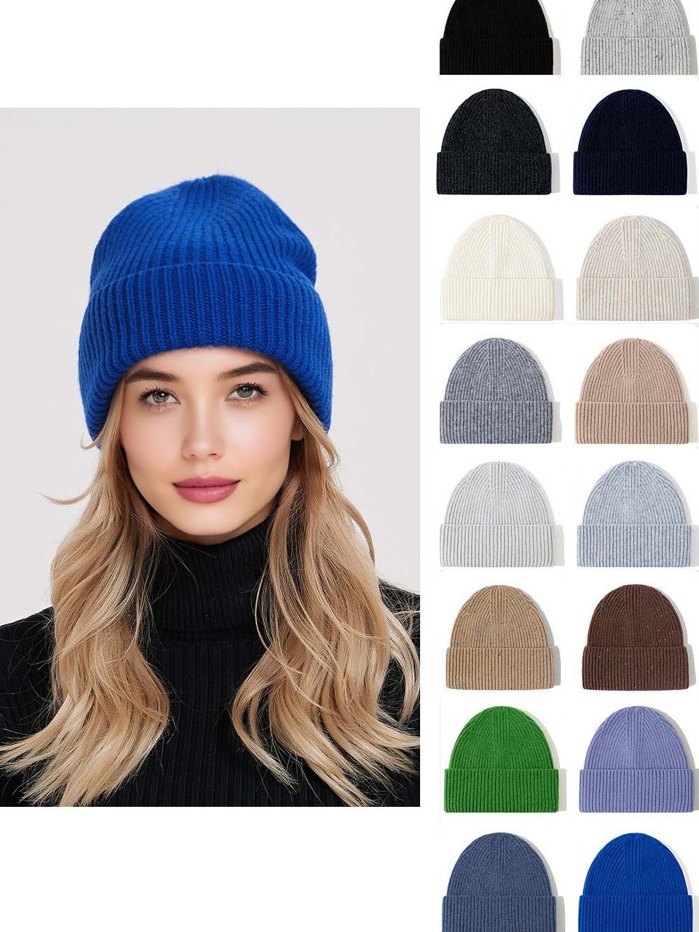 Bonnets en laine pour femmes et hommes, Bonnet tricoté, chaud d'hiver