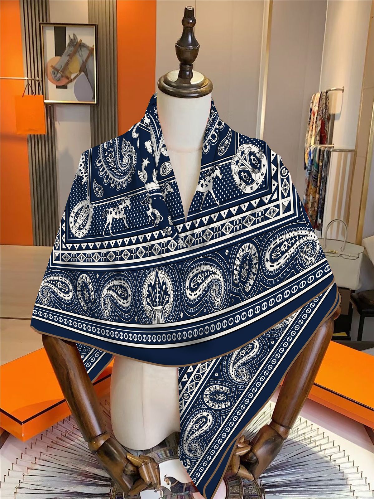 130CM 30% soie 70% cachemire écharpe concepteur de luxe Pashmina châles pour femmes carrés bords roulés à la main étole couverture grand Poncho