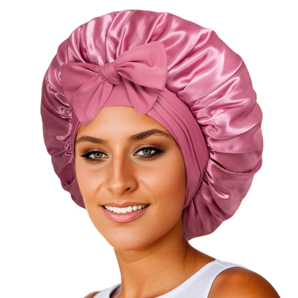 2 pièces injBonnet pour dormir injHat satin chapeau nuit satin nuit pour dormir Bonnets pour femmes DM04-2PCS