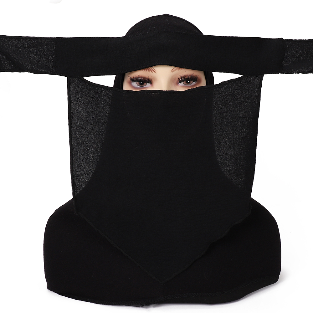 Niqab court respirant en Nida pour l'Aïd et le Ramadan, vente en gros, voile facial musulman pour femmes, niqab saoudien