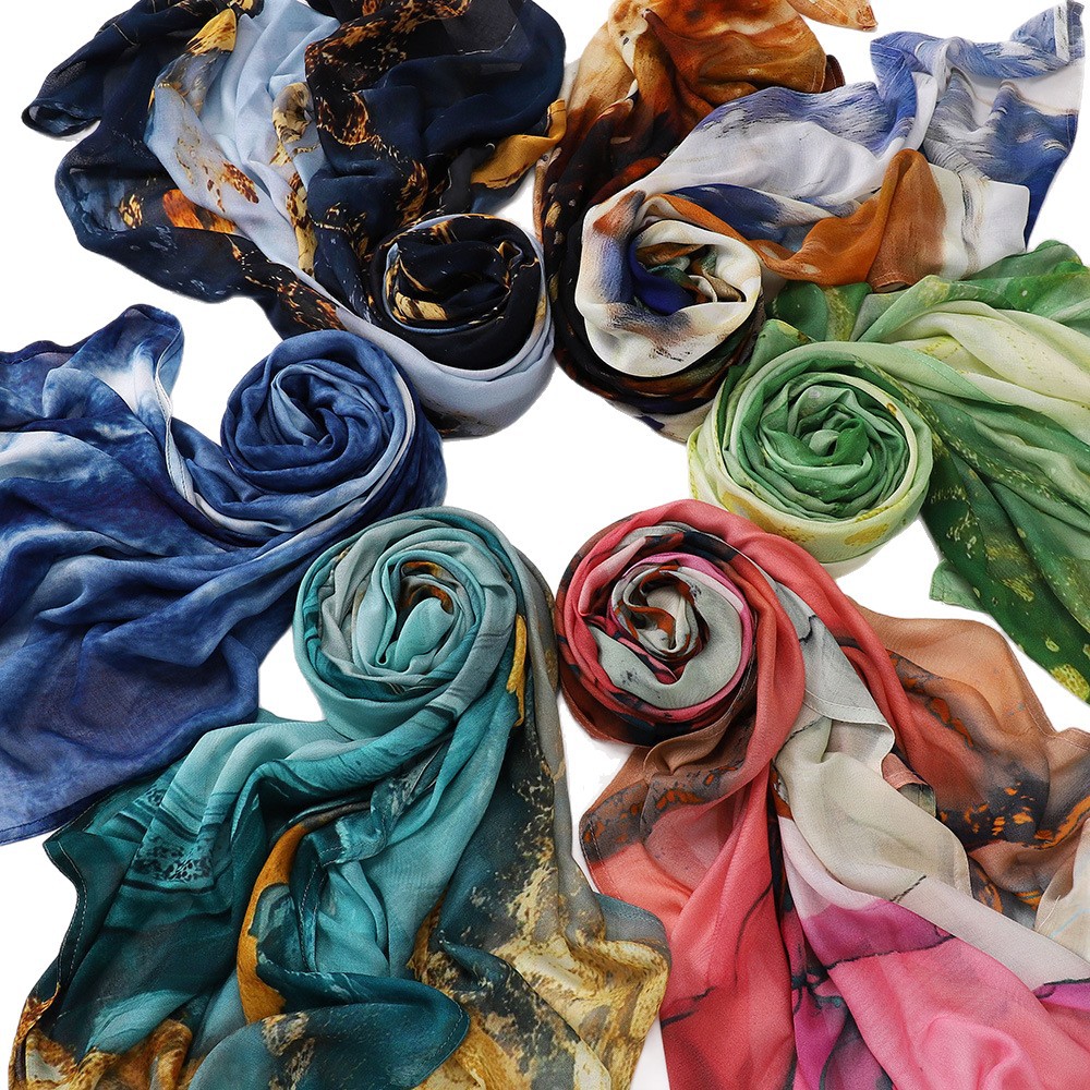 Hijab imprimé de qualité supérieure, doux et respirant, pour femmes musulmanes, châles et écharpes en coton, viscose et modal.