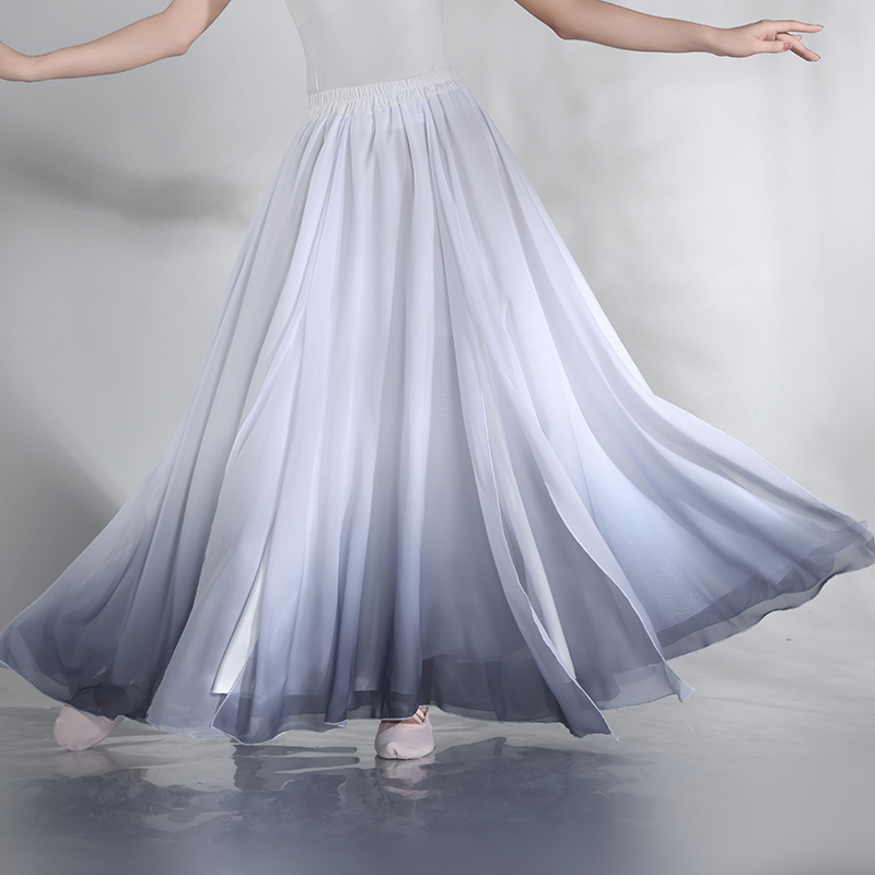 Robe longue pour femmes, peinture à l'encre, ensemble de costumes de spectacle de danse, tenue de danse classique chinoise, poinçon classique