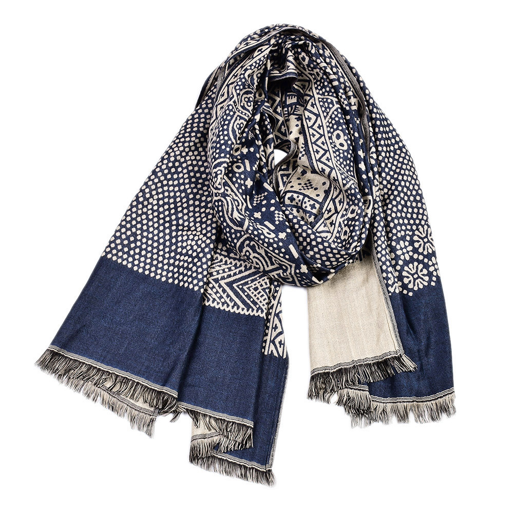 Paisley Pashmina mode hommes écharpe automne hiver chaud foulard noir marine hommes foulards mâle accessoires court gland Bufanda