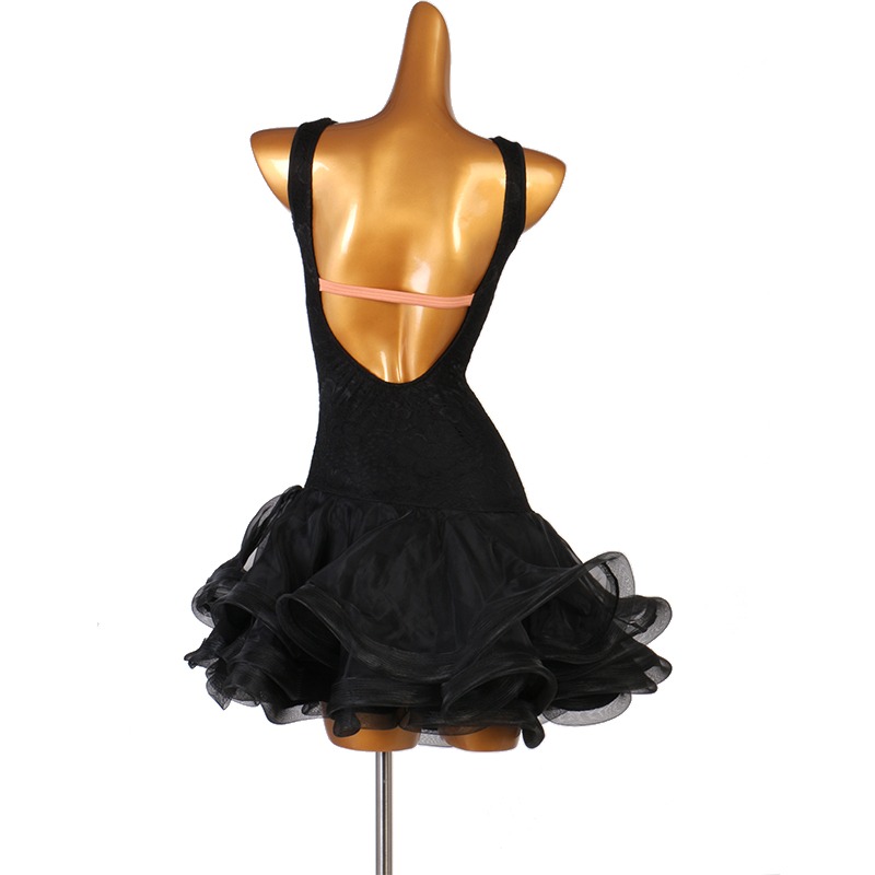 Robe de danse latine pour femmes, jupe de danse pour filles, debout, salle de Rh, vêtements de danse pour filles, vêtements de scène de sport de fête trempés, pratique du Rh