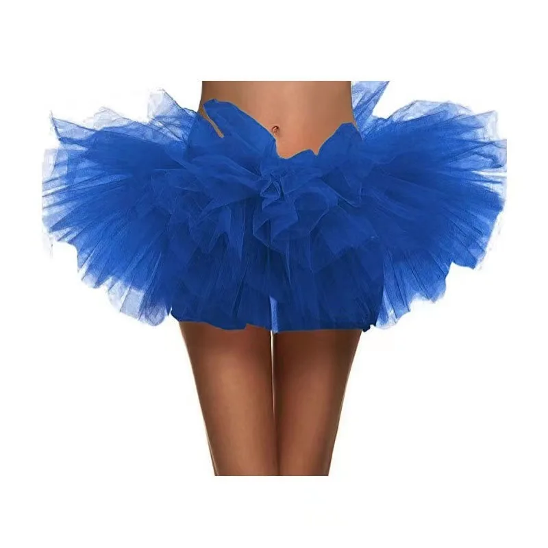 Demi-jupe Sexy pour femmes adultes, 5 couches, jupe bouffante en Tulle, courte, fête, boîte de nuit, Mini jupe, Costume d'événement de Performance
