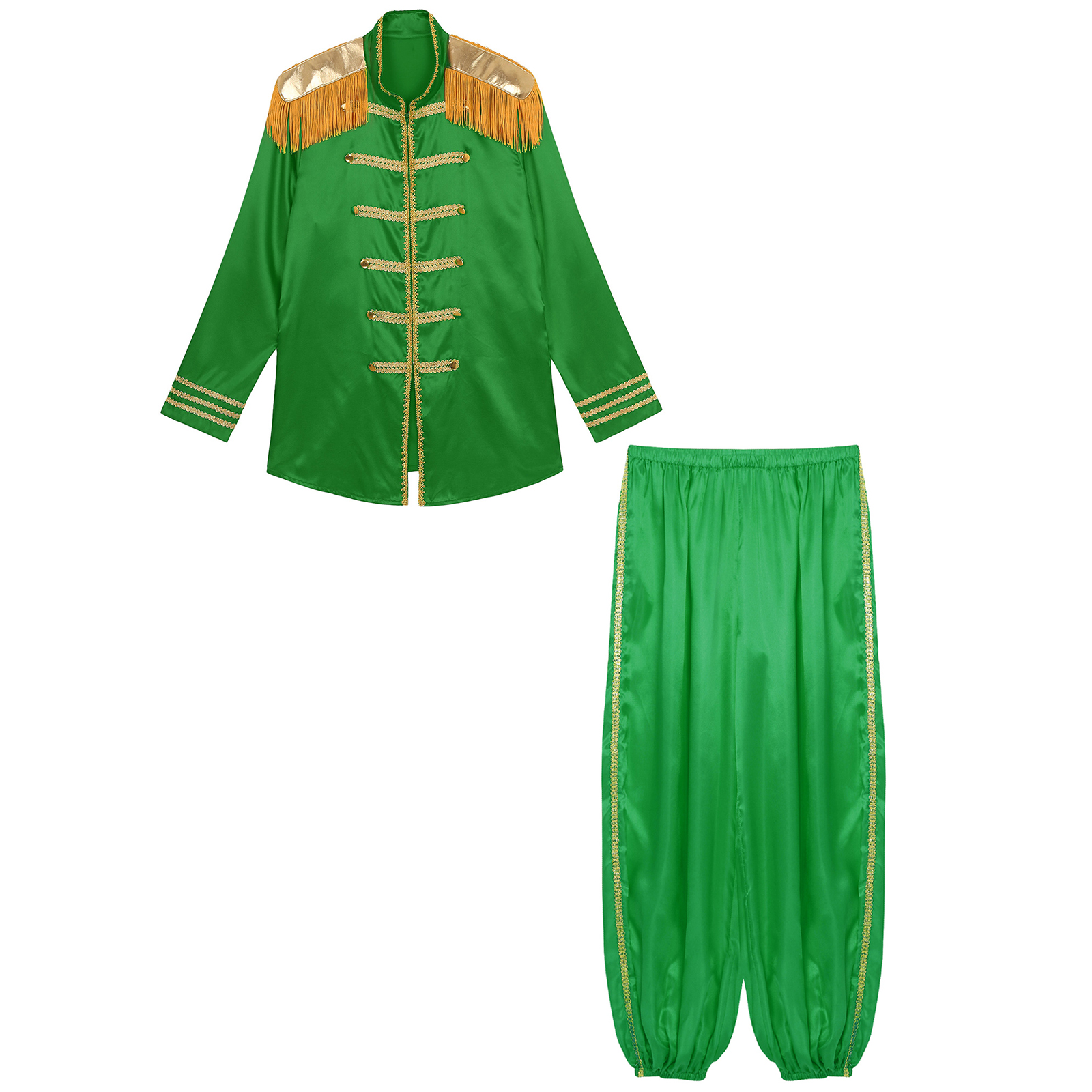 Costumes Hiphelicopter Music Star pour hommes, robe de paupières des années 1960, Halloween, Noël, sergent Belle, veste avec pantalon, tenue de cosplay, adulte