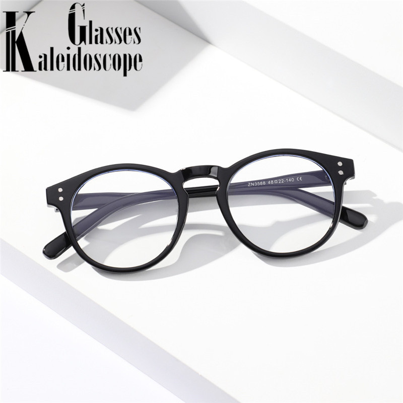 Anti lumière bleue lunettes rondes cadre femmes hommes Vintage lunettes rondes vert lunettes ordinateur myopie optique lunettes cadres