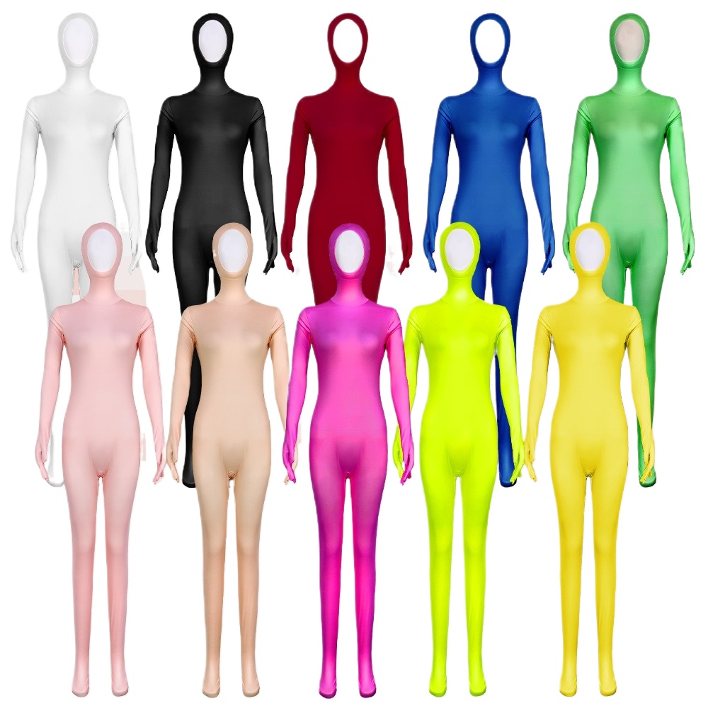 Zentai-Costume complet imbibé de spandex pour adultes, combinaison de batterie, costume de cosplay, visage ouvert, seconde peau, serré, femmes, hommes