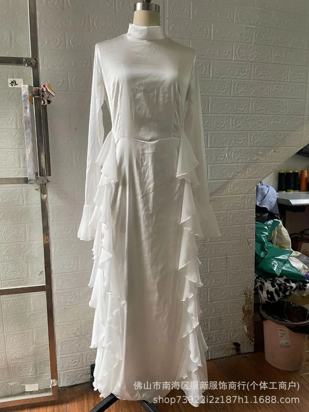 Robe de soirée à manches évasées pour femmes musulmanes, Jalabiya, Eid Ramadan, Robe longue arabe, Robe à volants de Dubaï, Robes de soirée éducatives, Abayas
