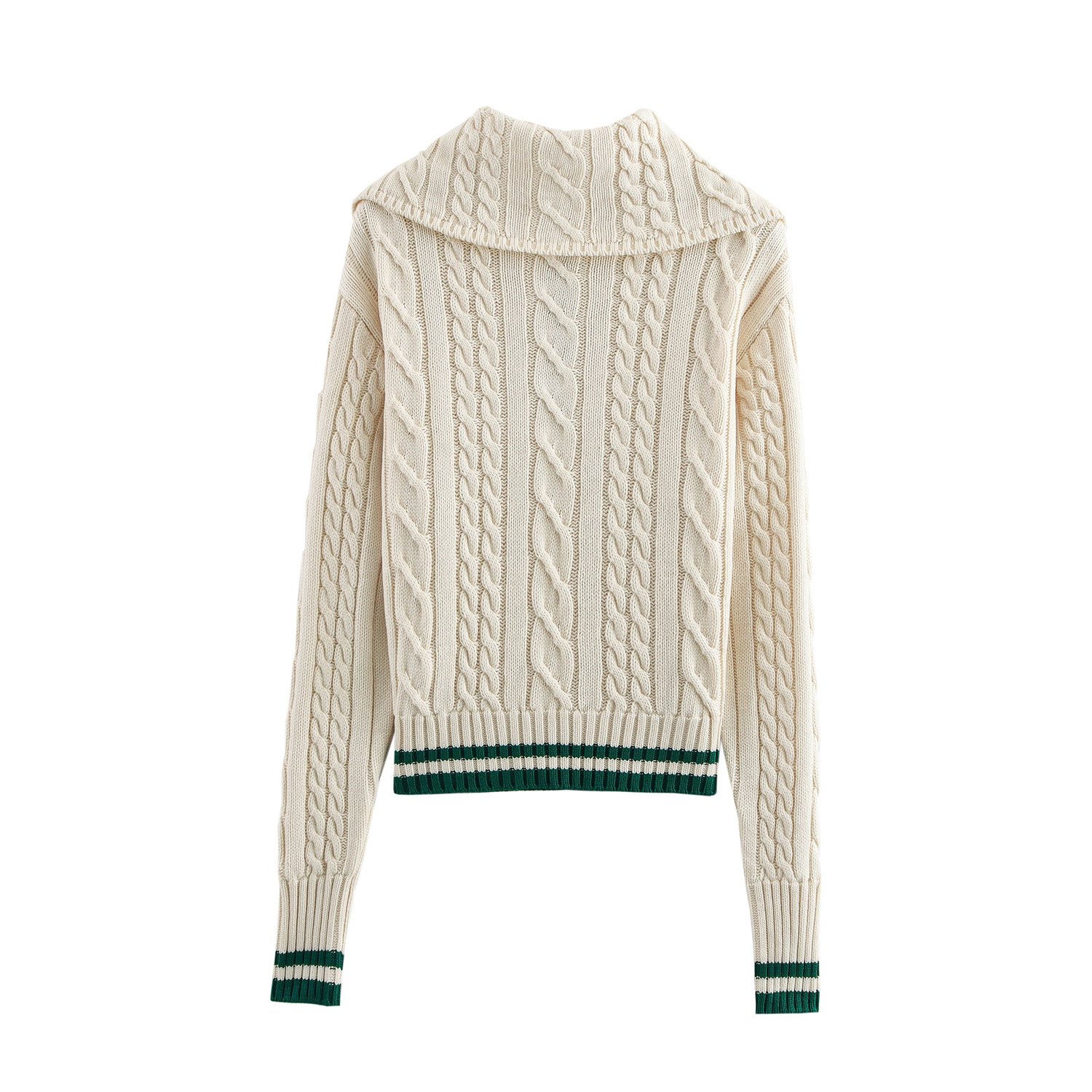 Nouvelle collection d'été pour femmes, style européen et américain, pull en maille à manches longues, col simple, tissage à huit brins, élégant et décontracté