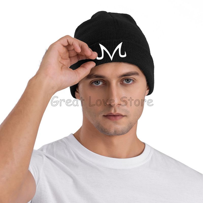 Majin Buu imprimé Bonnet chapeaux unisexe élastique tricot chapeau hiver chaud Skullies bonnets casquette tête enveloppement casquettes pour voyage Camping en plein air