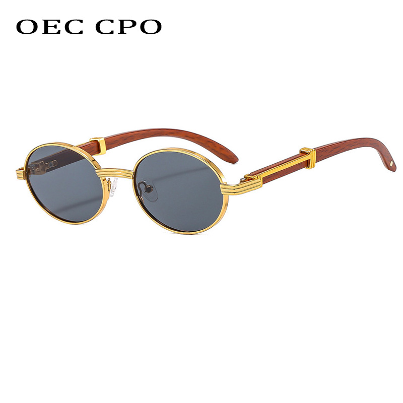 Lunettes de soleil rondes Vintage de luxe pour femmes et hommes, petites montures ovales, lentille noire classique, UV400, lunettes Oculos