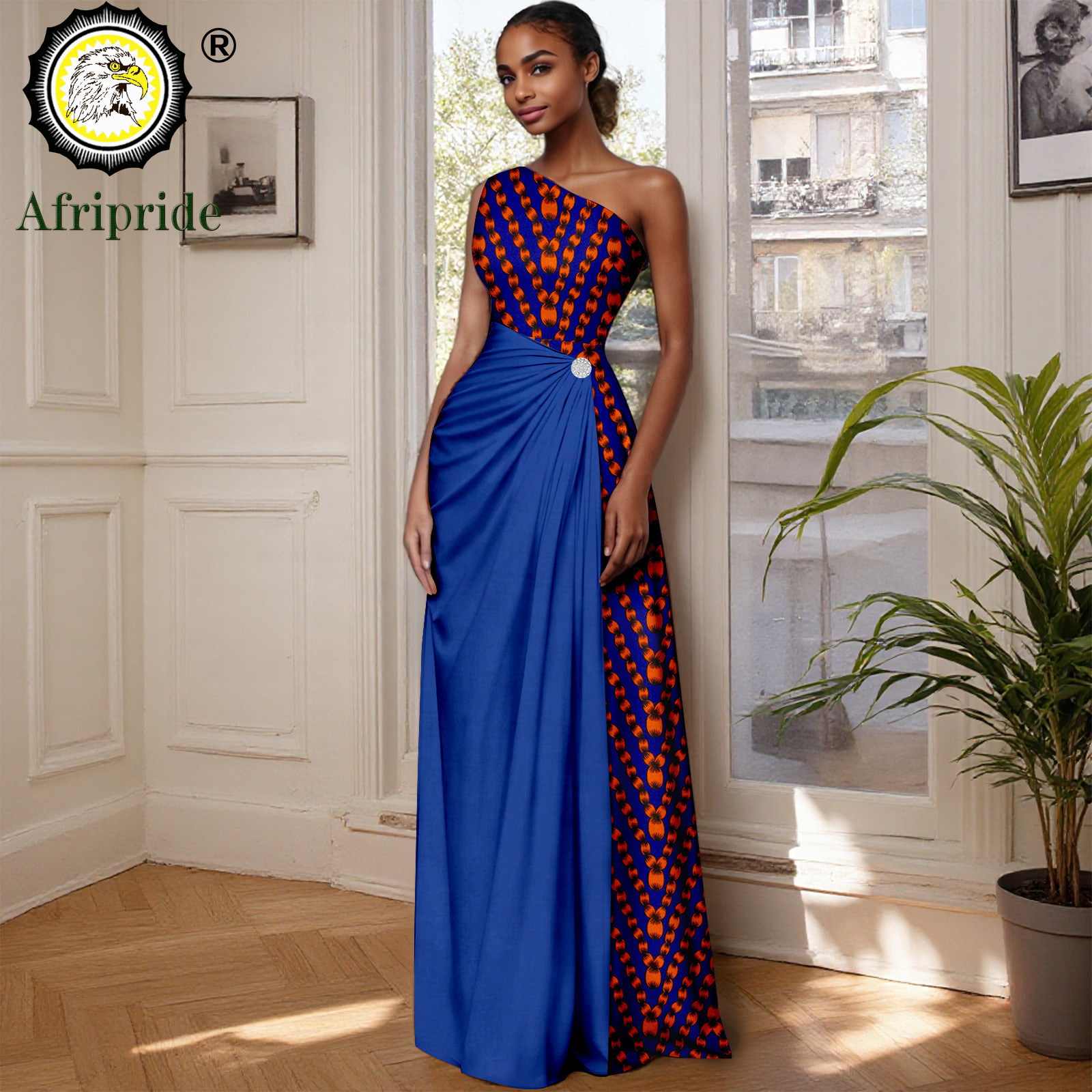 Robes africaines pour femmes, sans manches, épaules dénudées, taille haute, tenue Ankara, Maxi, tenues imprimées, coupe cintrée, tenue de fête, 2525183
