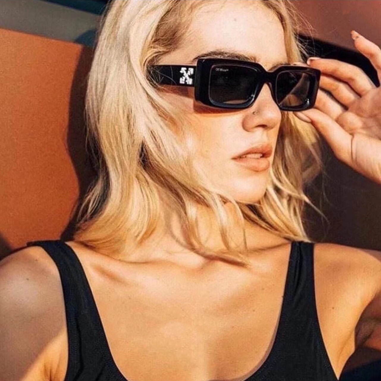 Ensemble de petites lunettes de soleil rectangulaires pour femmes et hommes, nuances carrées, lunettes de soleil rétro, marque de luxe, UV400, 5 pièces