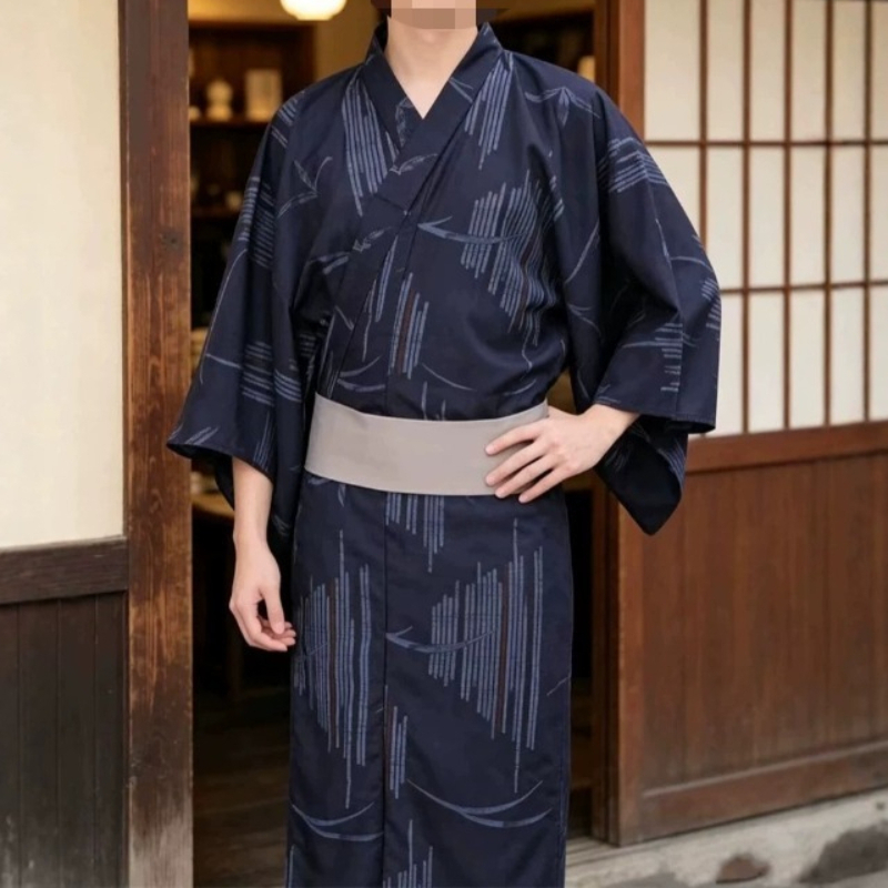 Robe kimono Yukata japonaise pour hommes, vêtements de style samouraï, adaptés aux séances en studio photo, aux jeux thématiques et aux jeux de rôle en soirée