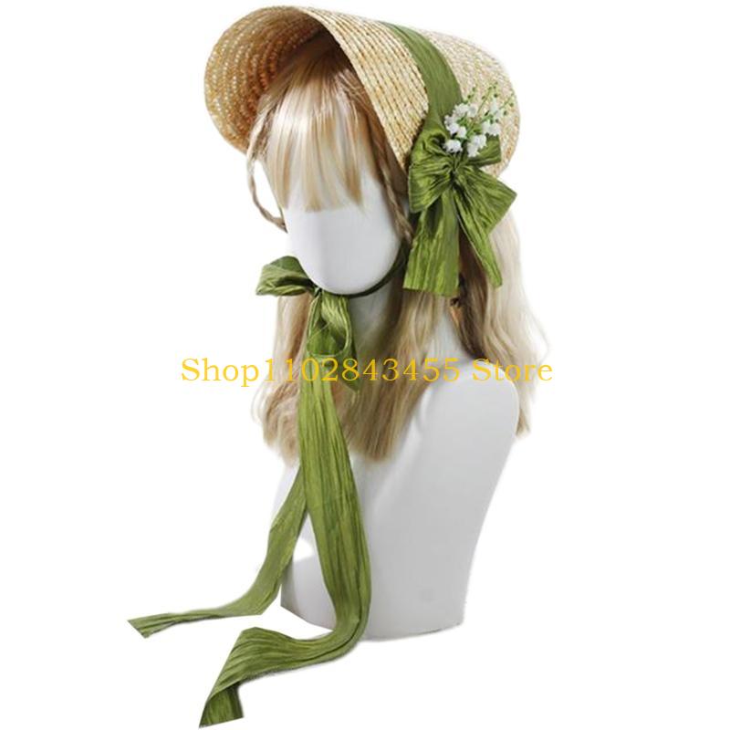 Chapeau plat soleil pour femmes, décor floral, chapeau d'été antidérapant, chapeau plage souple pour W, 49MC