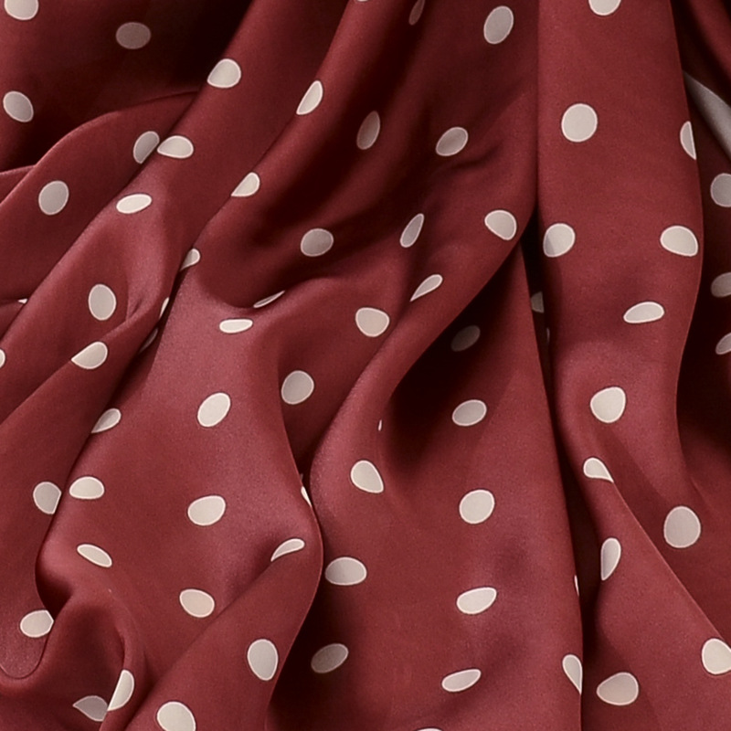 Foulard carré en soie à pois pour femmes, 90x90cm, bandeau pour cheveux, chaîne douce, Hijab, Foulard, nouvelle mode