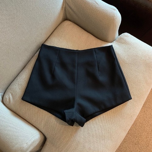 Short taille haute pour femme, pantalon court, slim, solide, décontracté, jambes larges, nouvelle mode printemps été 2024, U746