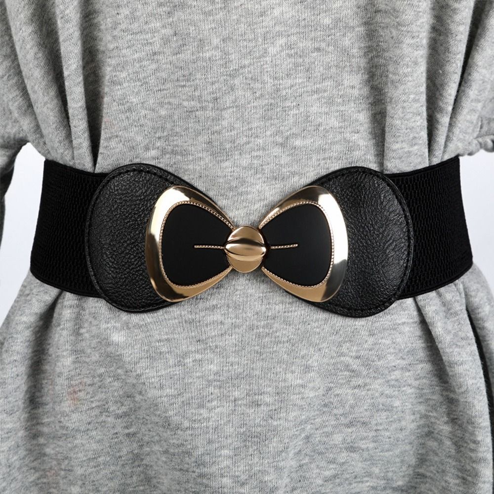 Ceinture large élastique pour femme, boucles avec nœuds, extensible, ceinture pour femme, jean habillé