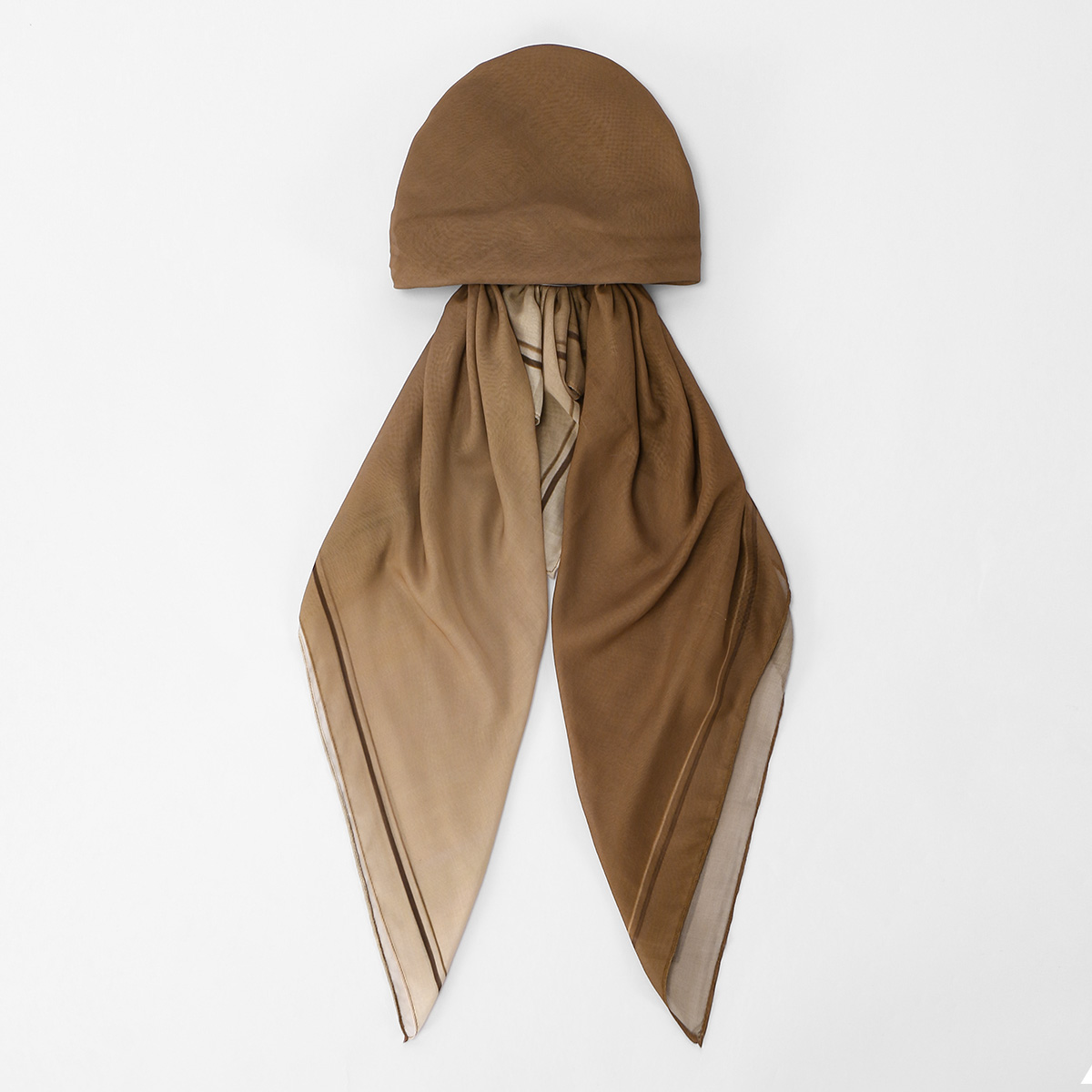 Hijabs instantanés musulmans pour femmes, voile fin dégradé, bandeau, couvre-tête, couvre-cou et épaules, bonnet élastique, châle de tête