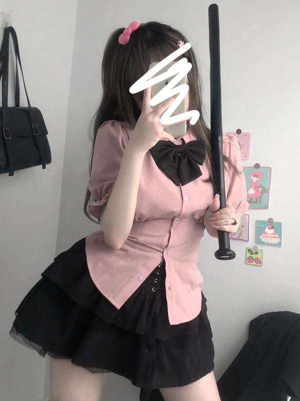 Chemisiers blancs Sexy pour femmes, mode coréenne, Chic, Harajuku, Preppy, élégant, japonais, décontracté, JK, Slim, Y2k, hauts mignons