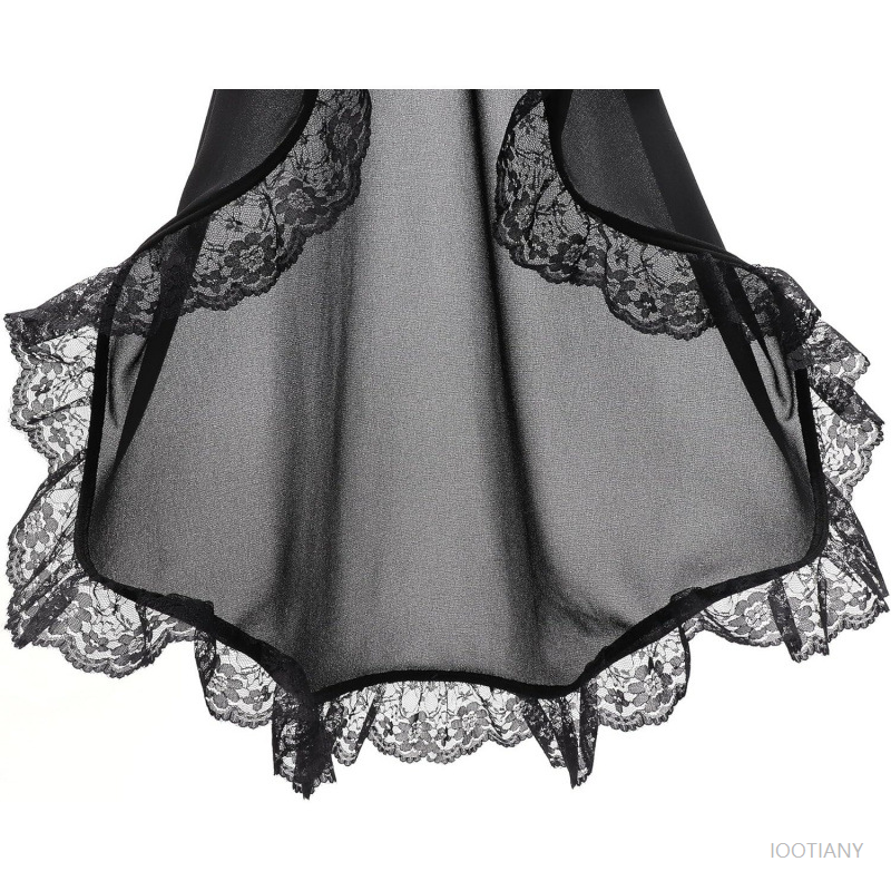 Manches gothiques fines monocouches en mousseline de soie, bord en dentelle, Halloween, blanc, noir, Lolita Victoria avec manches trompette, accessoires de mariage