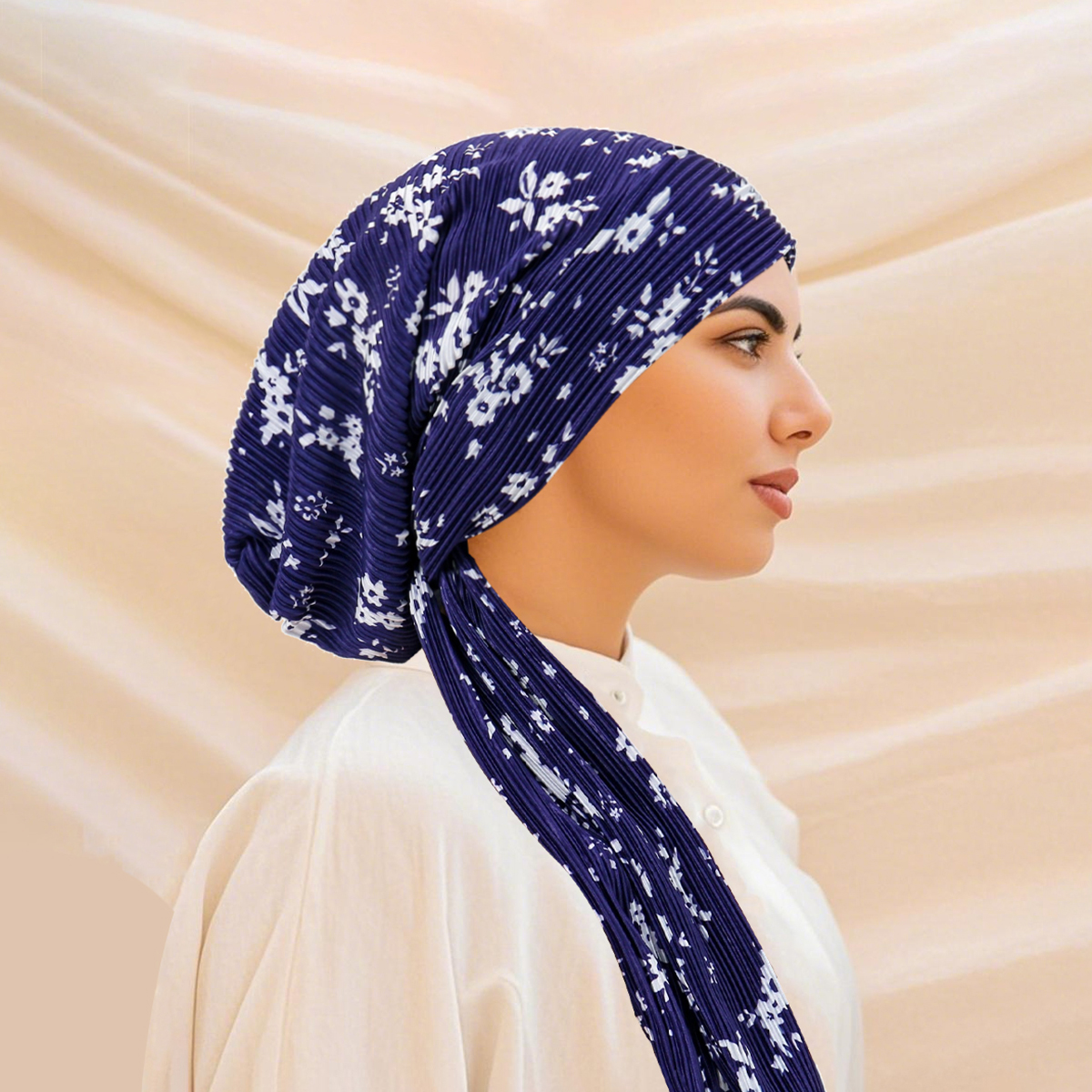2025 nouveau froissé femmes imprimé fleuri élastique musulman Turban Hijab Cancer foulard chimio perte de cheveux chapeau pré-attaché chapeaux Bandan