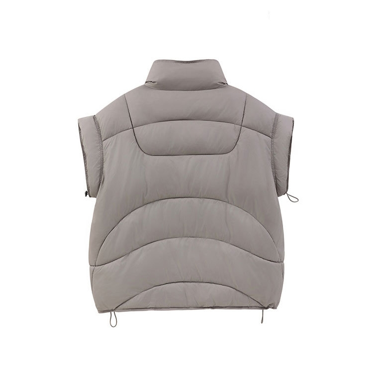 2025 automne hiver mode simplicité confortable femmes coton gilet tempérament polyvalent dames vers le bas coton gilet vestes